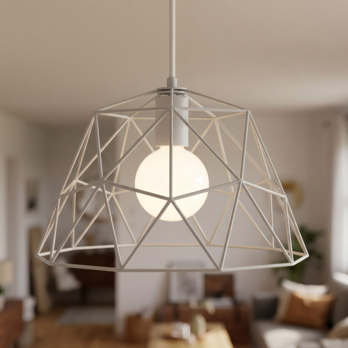 Koepelvormige kooilampenkap XL Ø 35 cm met E27-fitting
