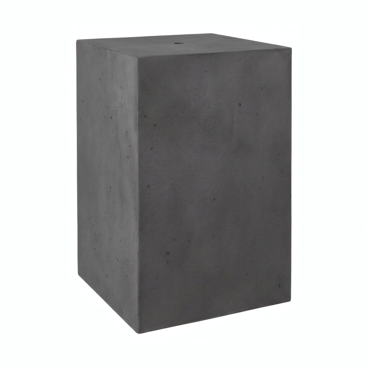 Kubusvormige lampenkap van cement met E27-fitting — Donker cement