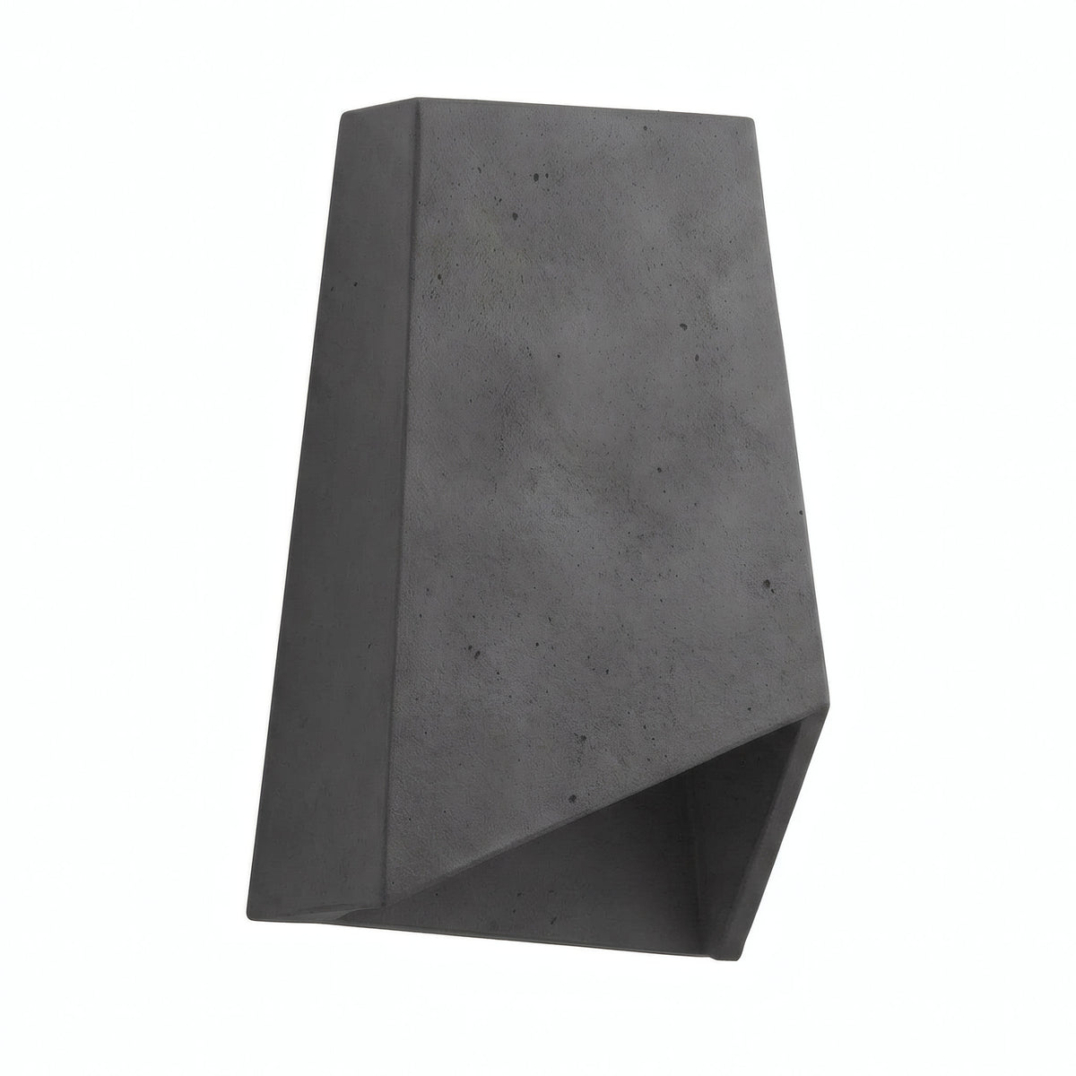 Prismavormige lampenkap van cement met E27-fitting — Donker cement