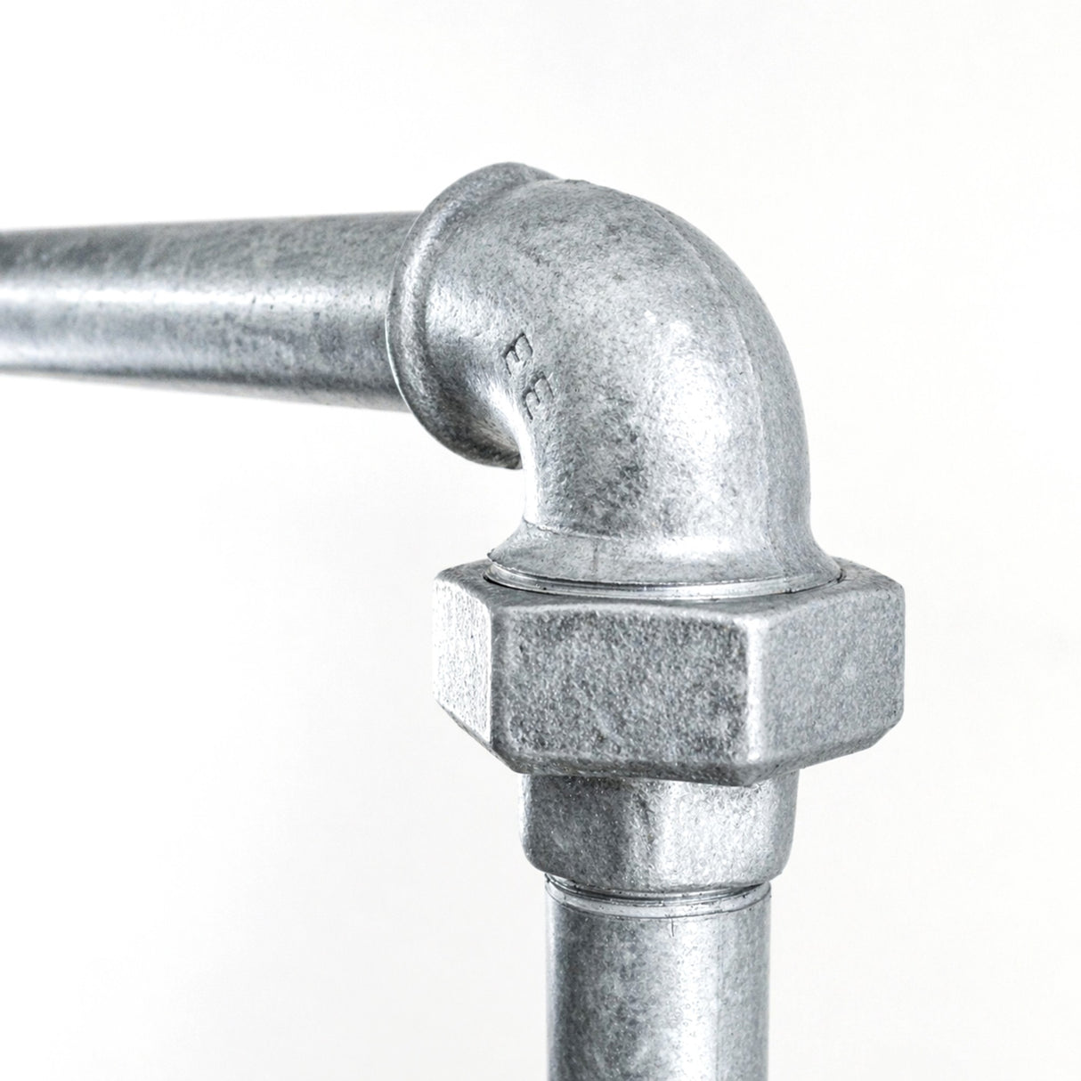 Verdeler 4 wegen en gegalvaniseerde kniestuk-koppeling - detail van de structuur