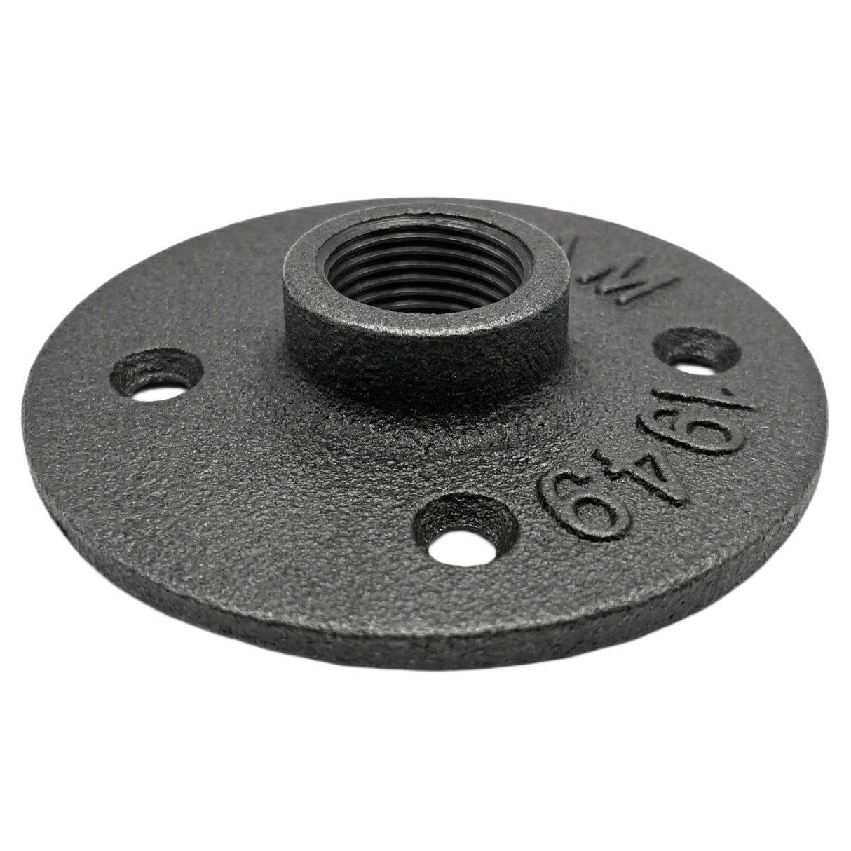 Flens 4 gaten 15x21mm zwarte gietijzer — perspectiefzicht