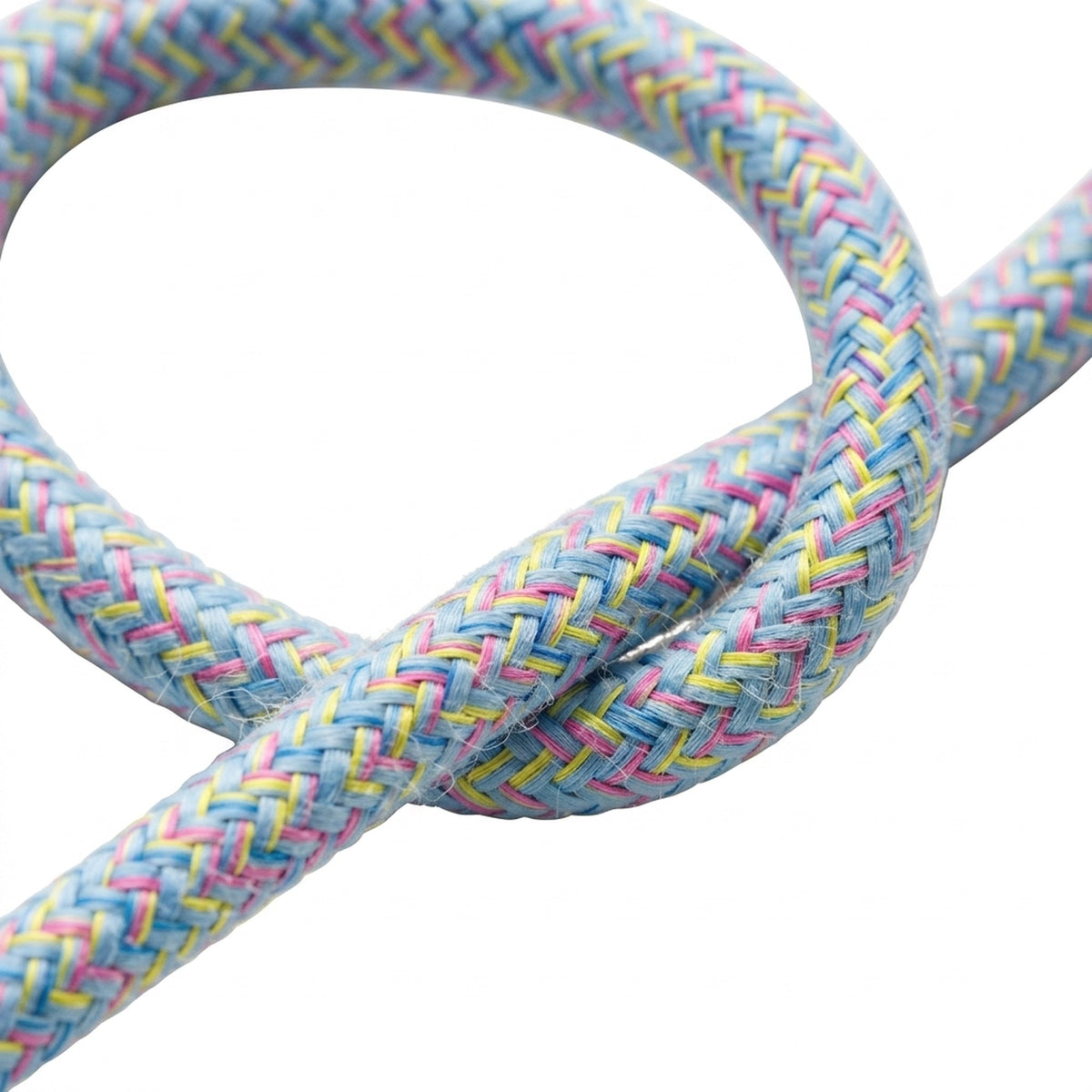 Rond strijkijzersnoer van katoen – Lollipop, detail van de omvlechting