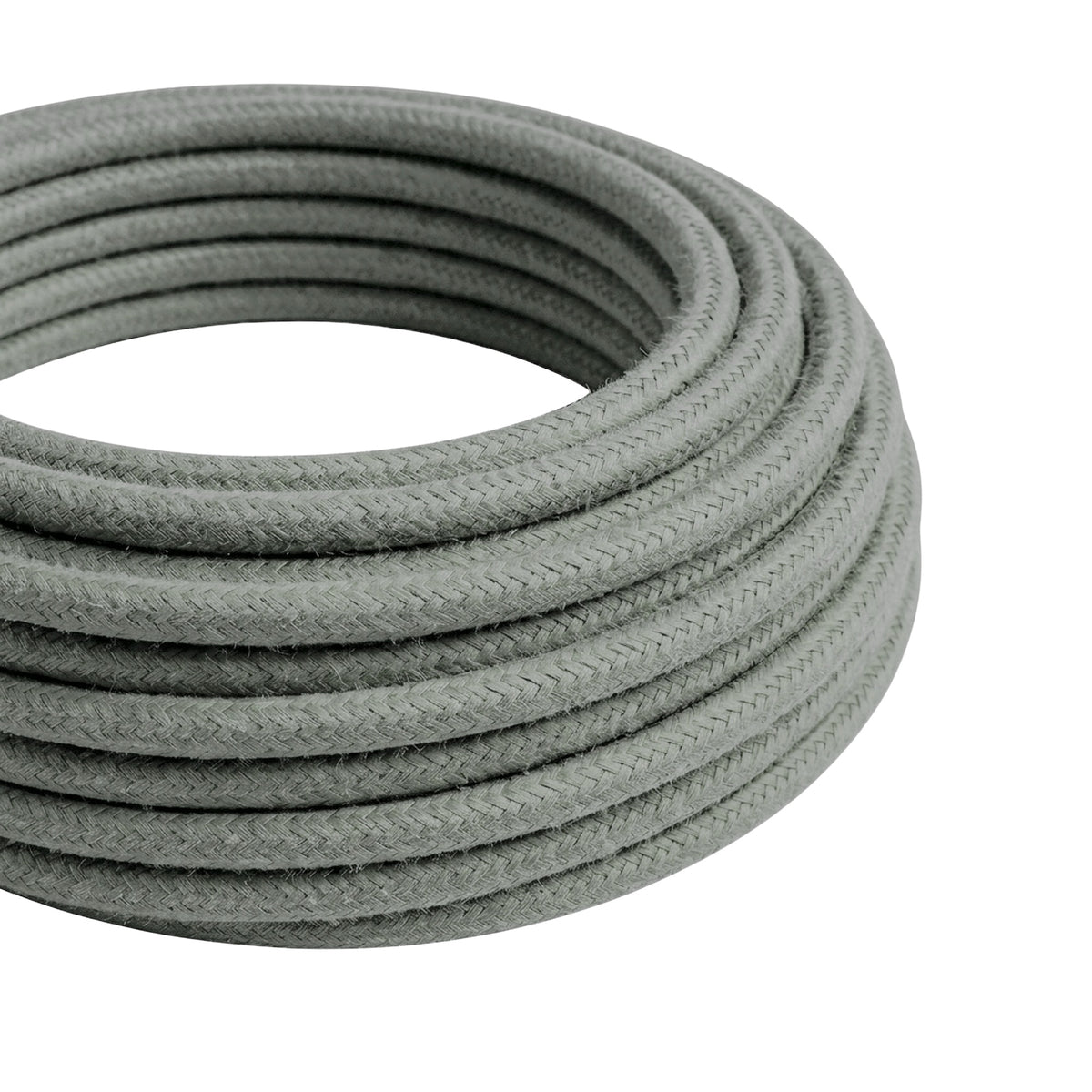 Rond strijkijzersnoer met zijde-effect – Rookgrijs