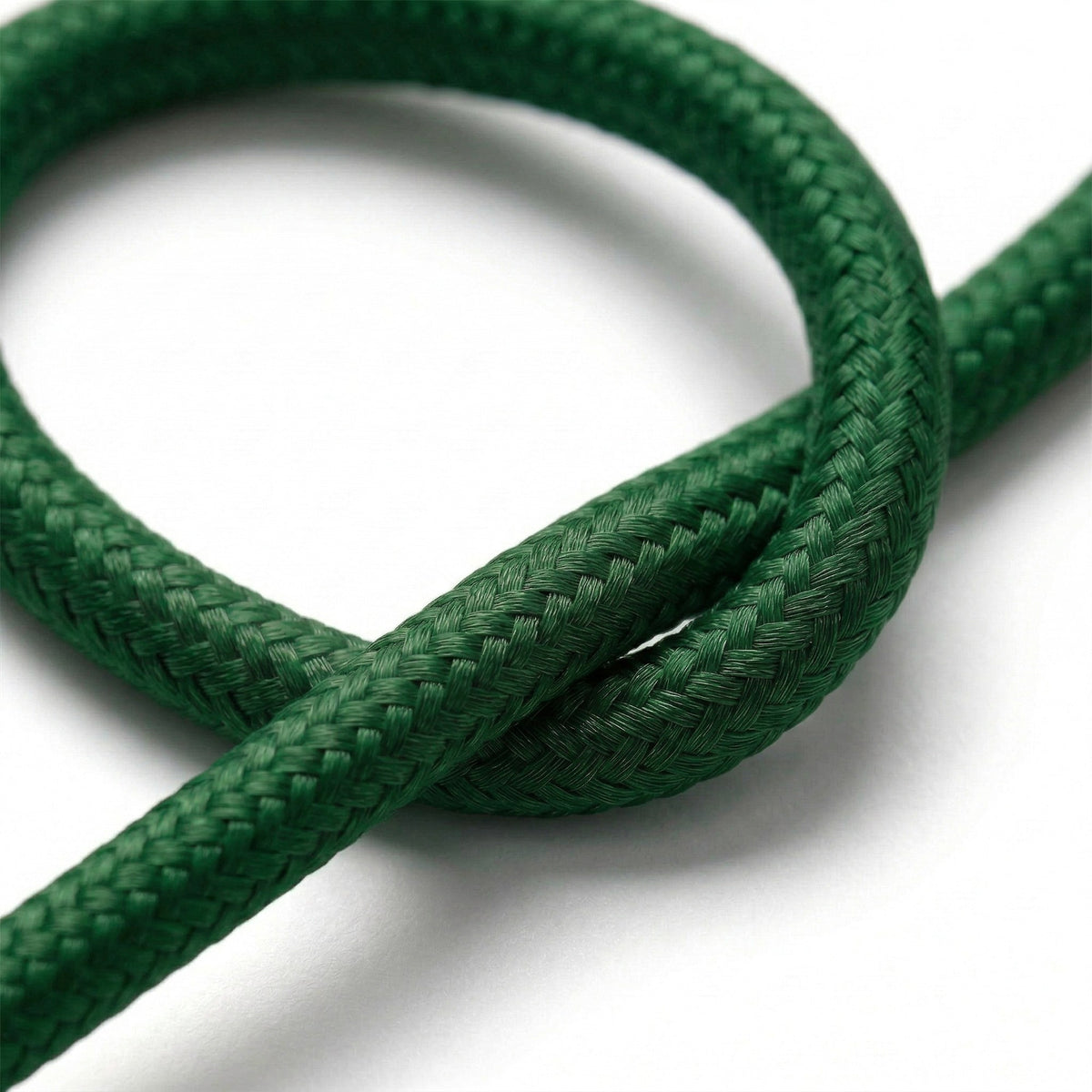 Rond strijkijzersnoer met zijde-effect – Bosgroen