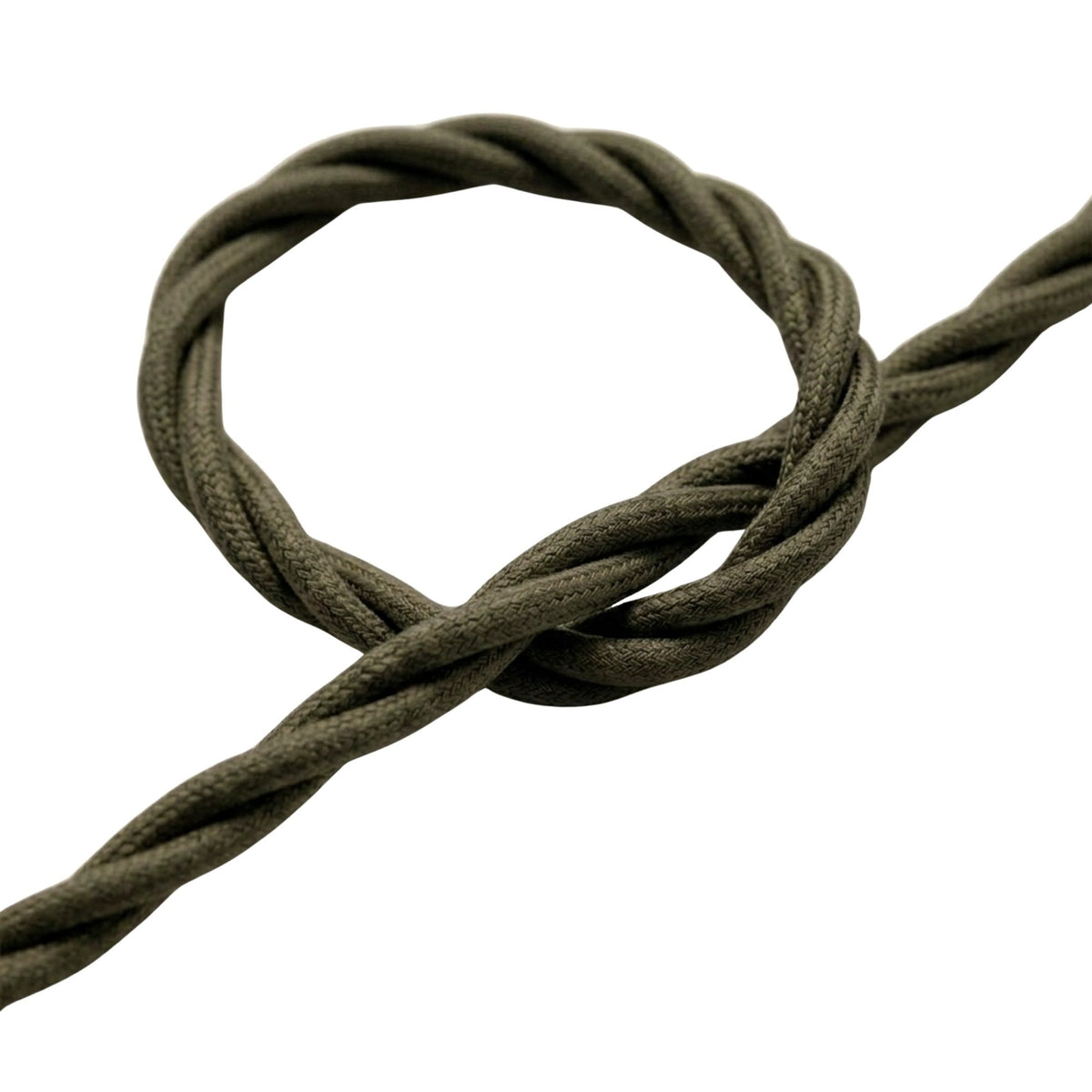 Gedraaid strijkijzersnoer met zijde-effect – Donkergrijs