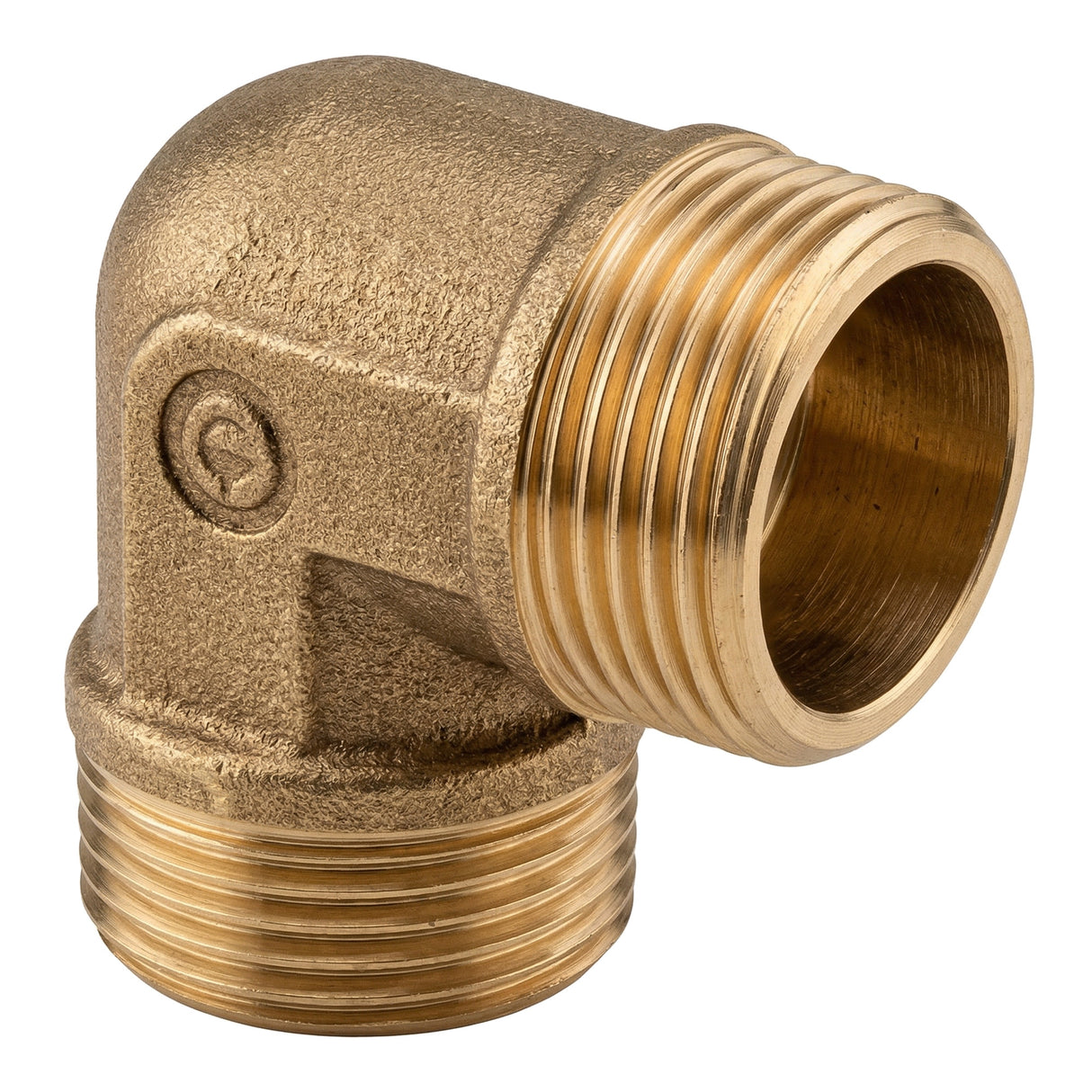 Coude 90° mâle-mâle en laiton CW617N BSP - vue isométrique