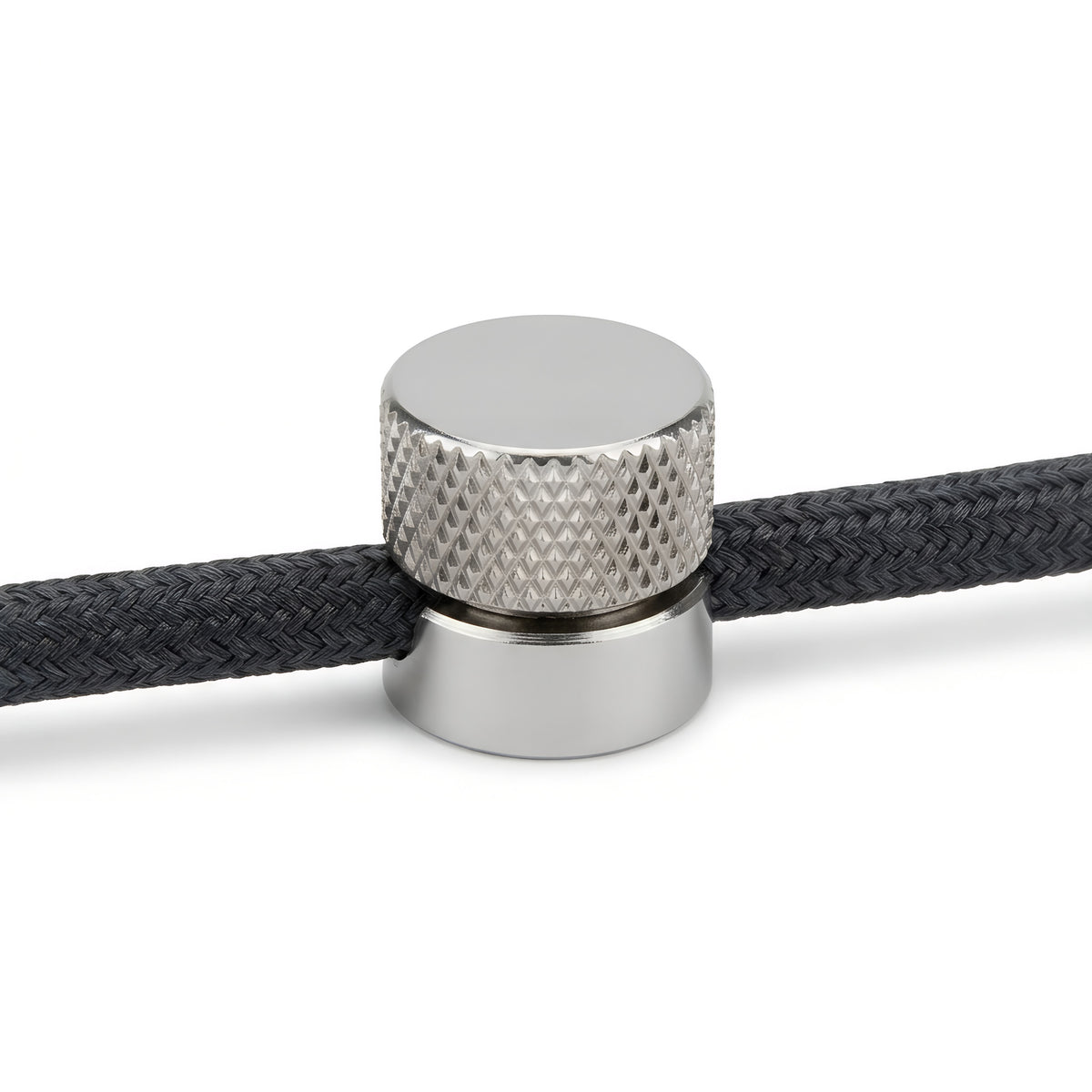 Metalen wandkabelhouder voor strijkijzersnoer — Chroom
