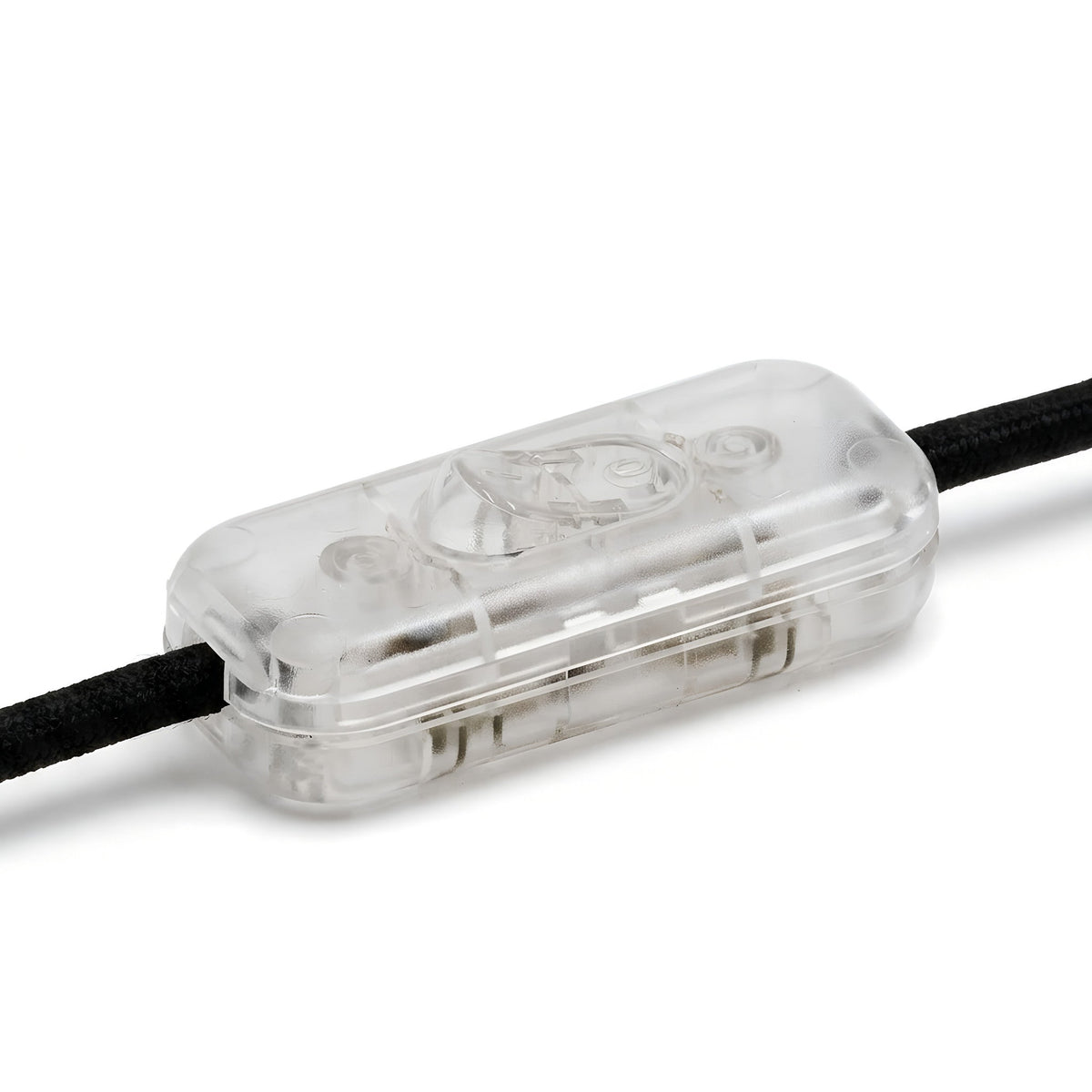 Tweepolige tuimelschakelaar voor lampsnoer — Transparant