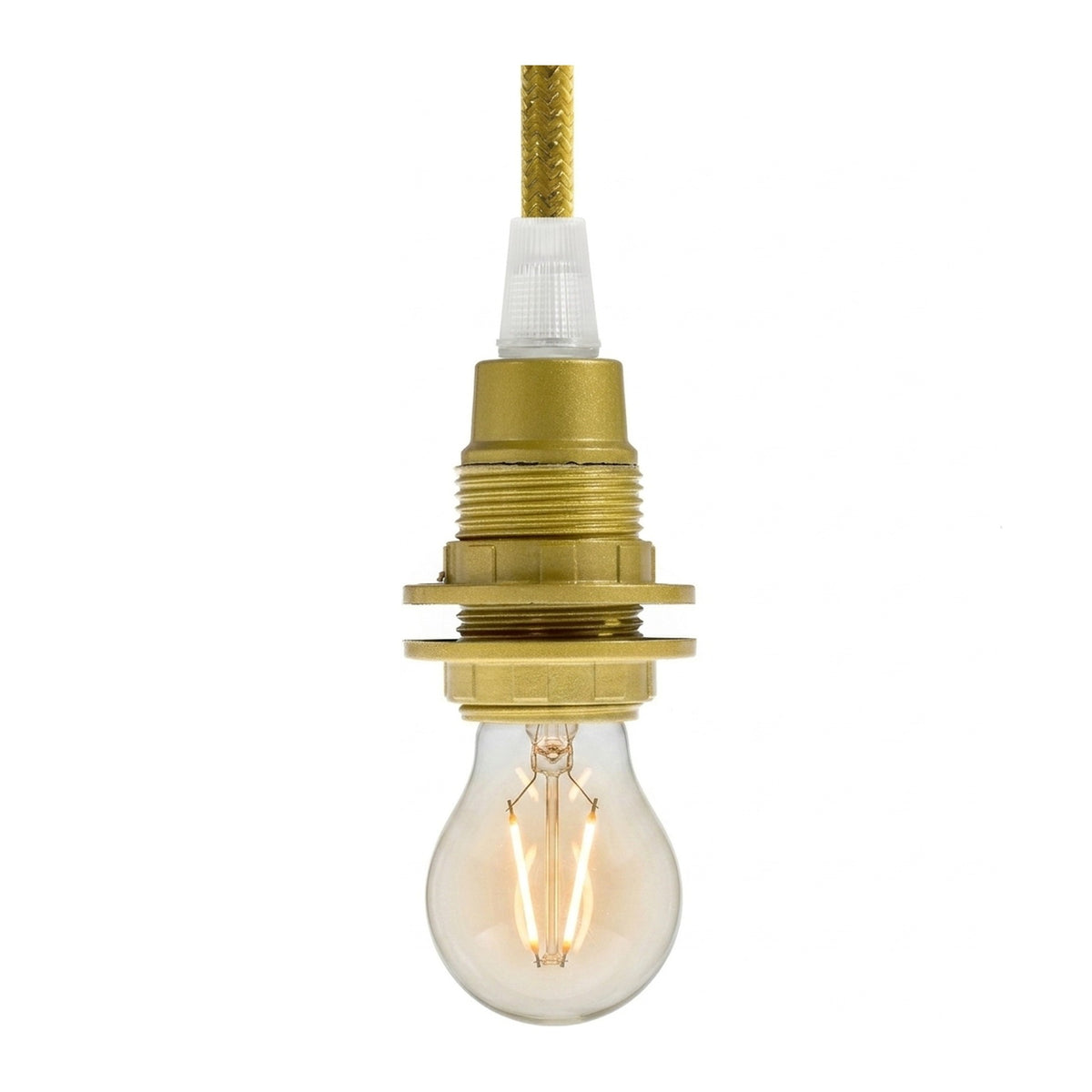 E14-fitting van bakeliet met dubbele ring — Goud