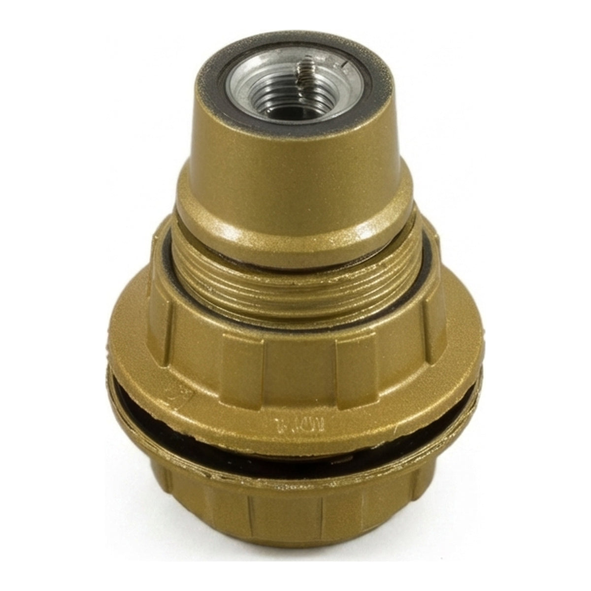 E14-fitting van bakeliet met dubbele ring — Goud
