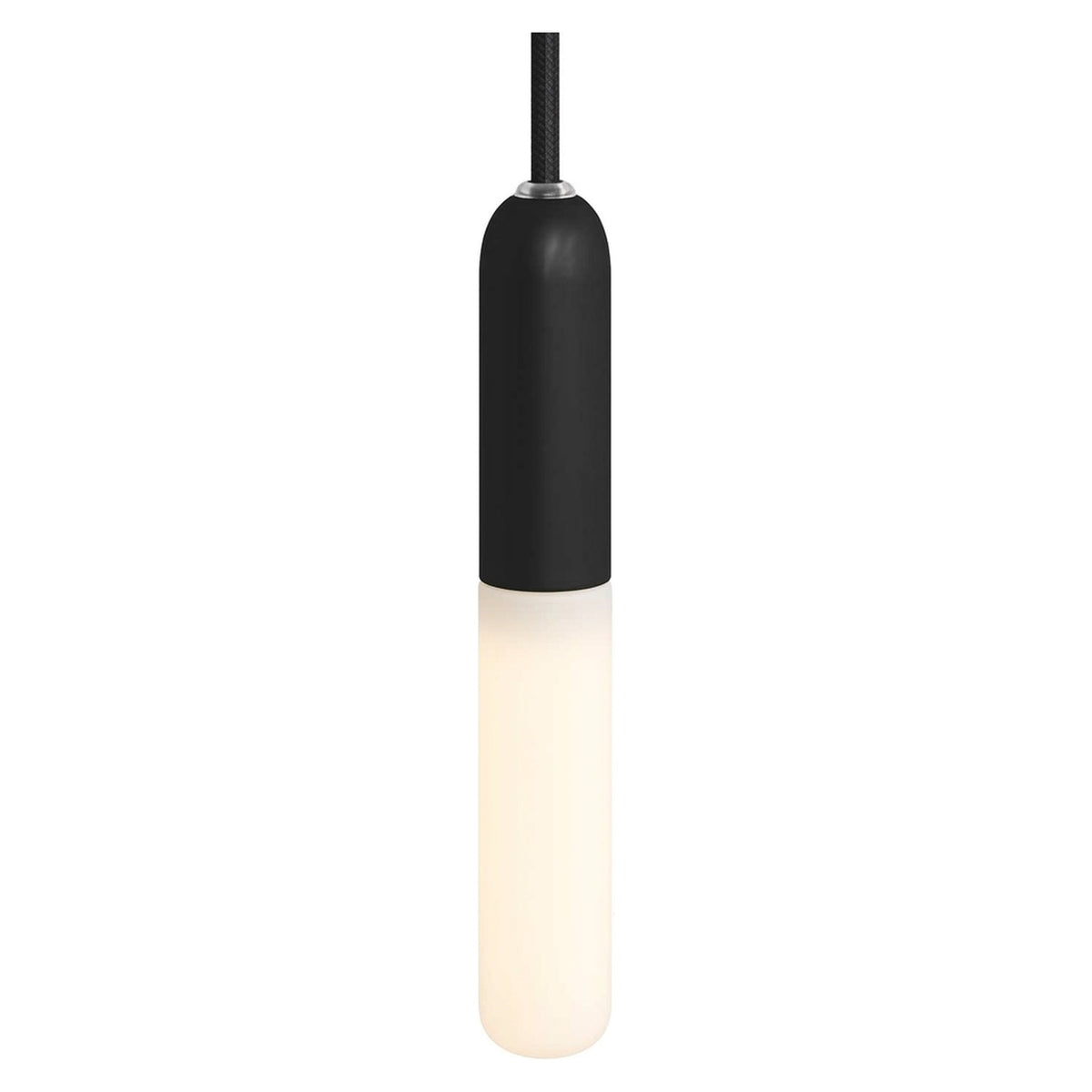 Compacte metalen E14-fitting — Zwart
