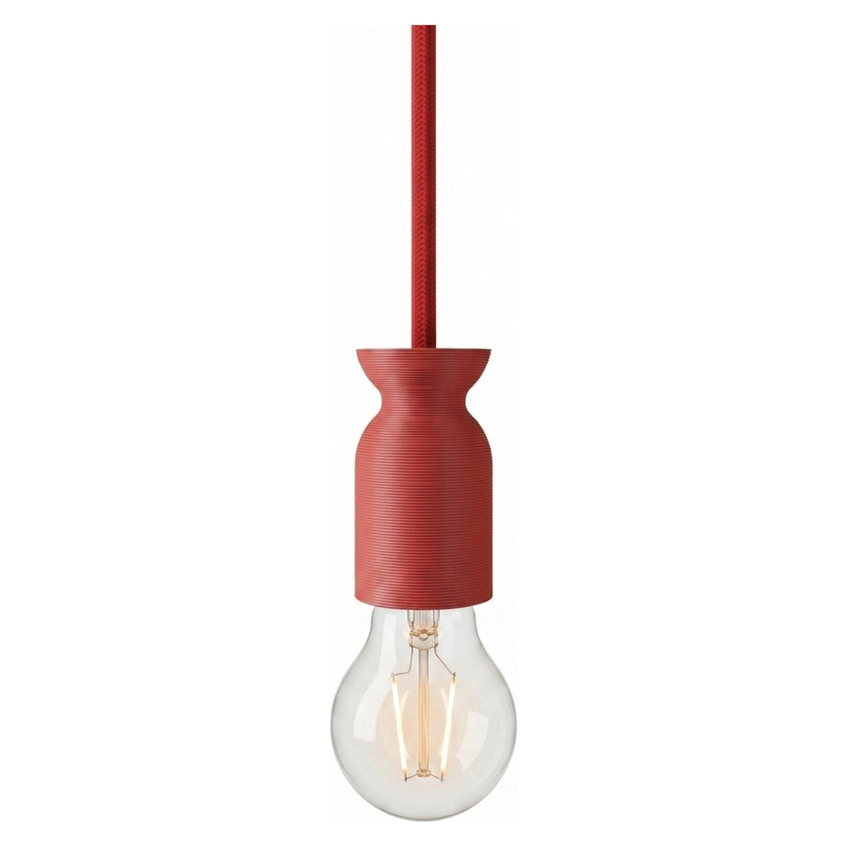 E27-fitting van 3D-geprint gerecycled kunststof — Terracotta