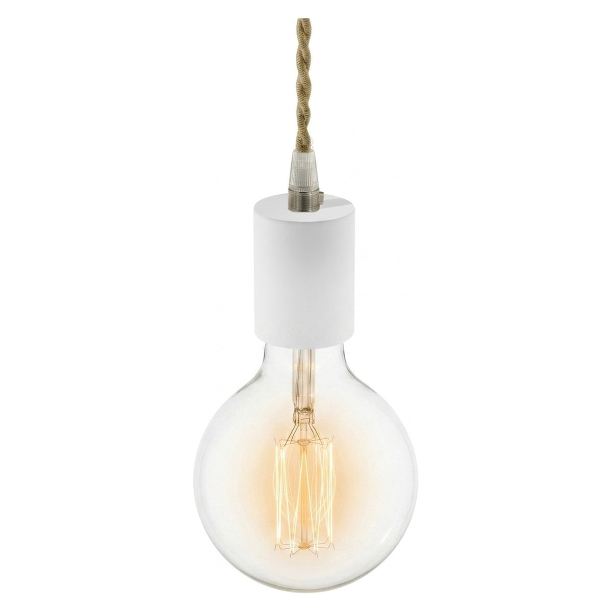 Houten E27-fitting — Wit