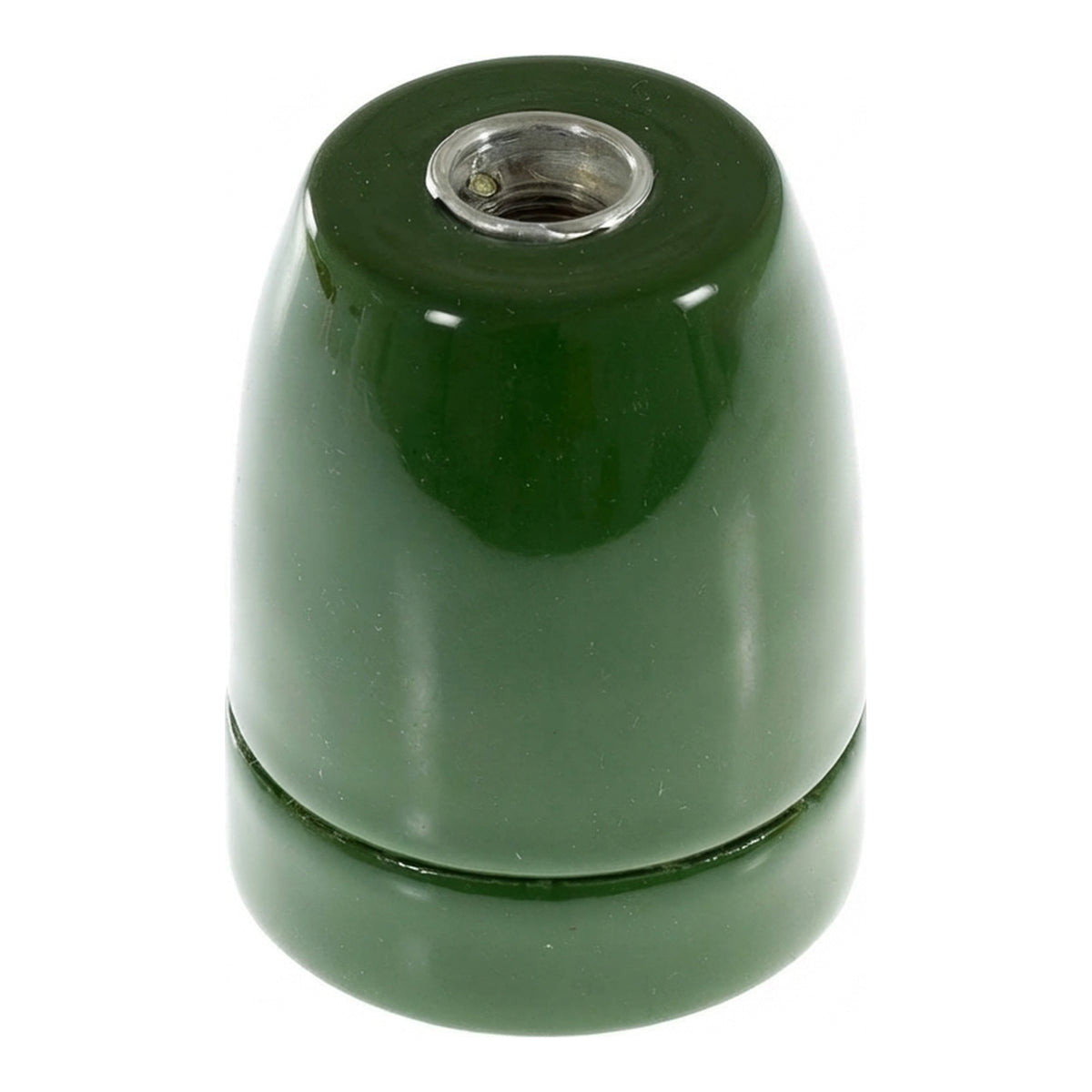 E27-fitting van porselein — Groen