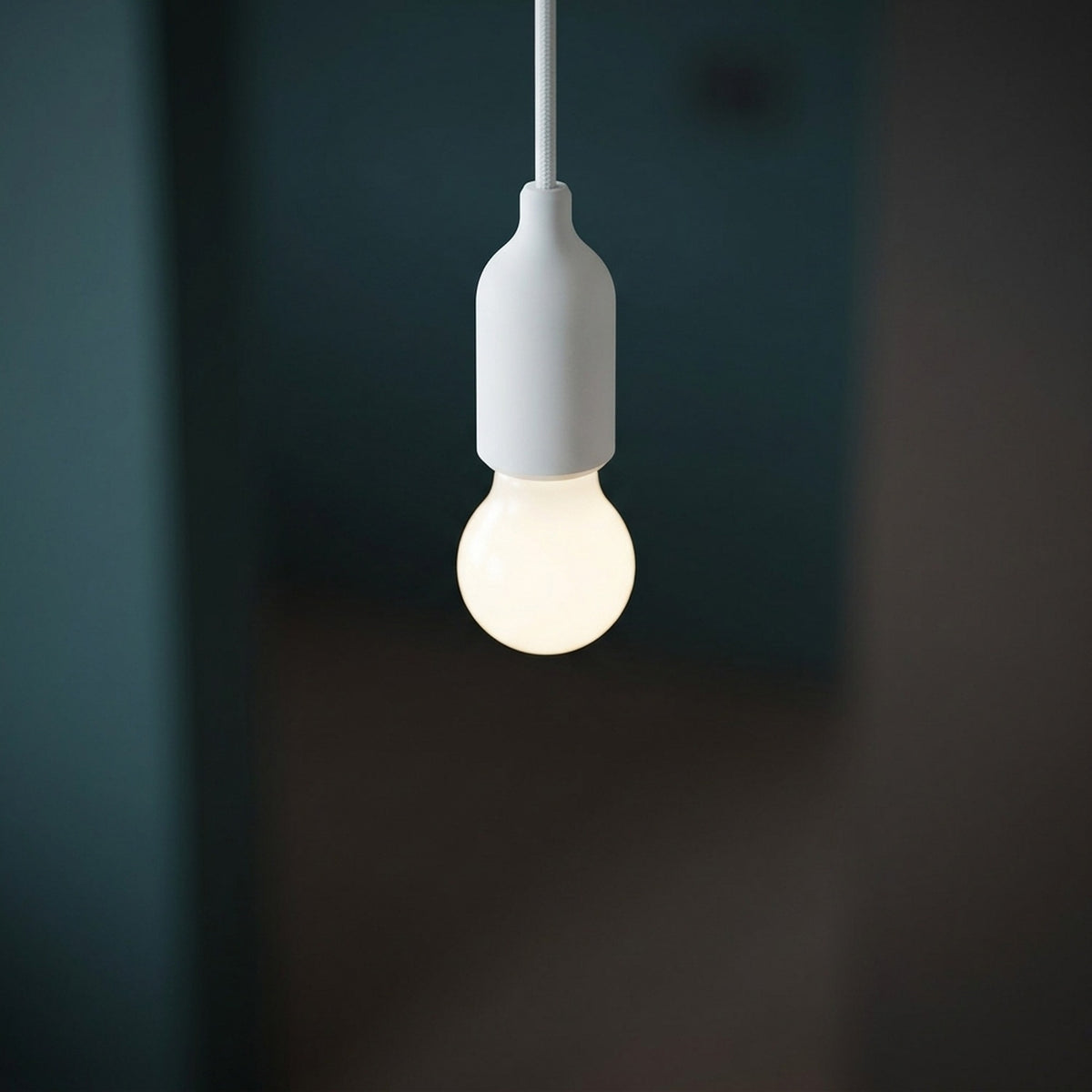 Siliconen E27-fitting met verborgen trekontlasting — Wit
