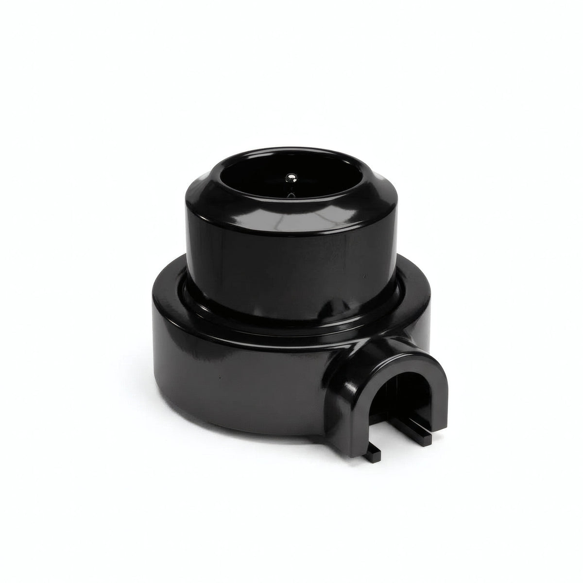 Porseleinen wandstopcontact met sokkel (set) — Frans 2P+T 16 A / Zwart / 1 uitgang