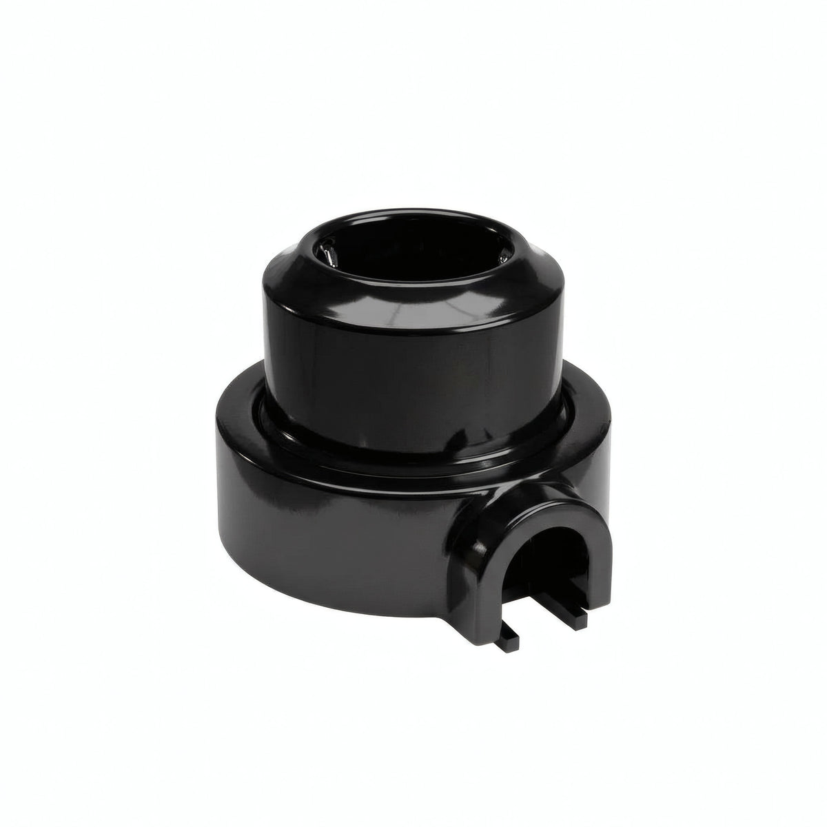 Porseleinen wandstopcontact met sokkel (set) — Schuko 2P+T 16 A / Zwart / 1 uitgang