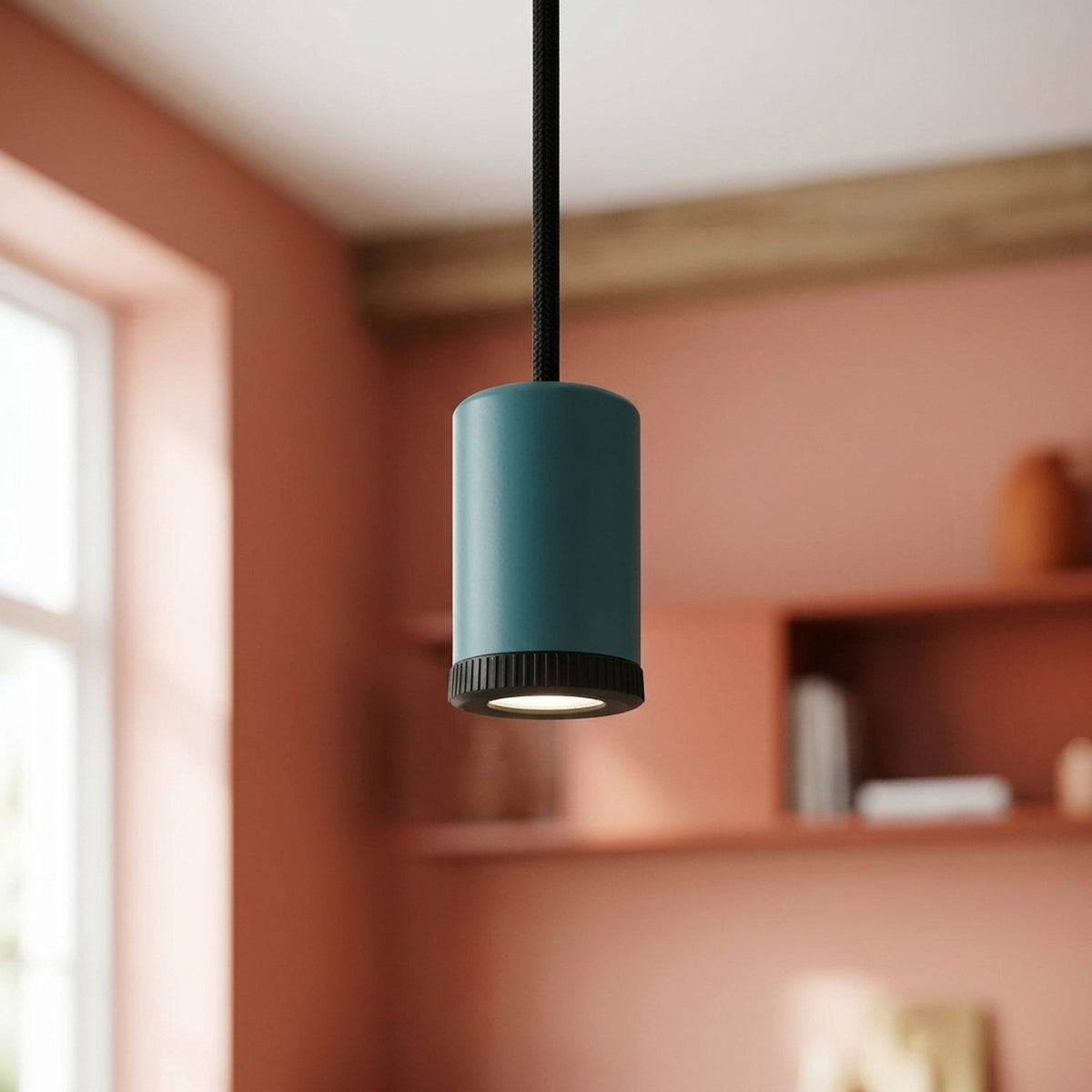 Mini LED-spot van metaal Mini GU10 — Petrolblauw