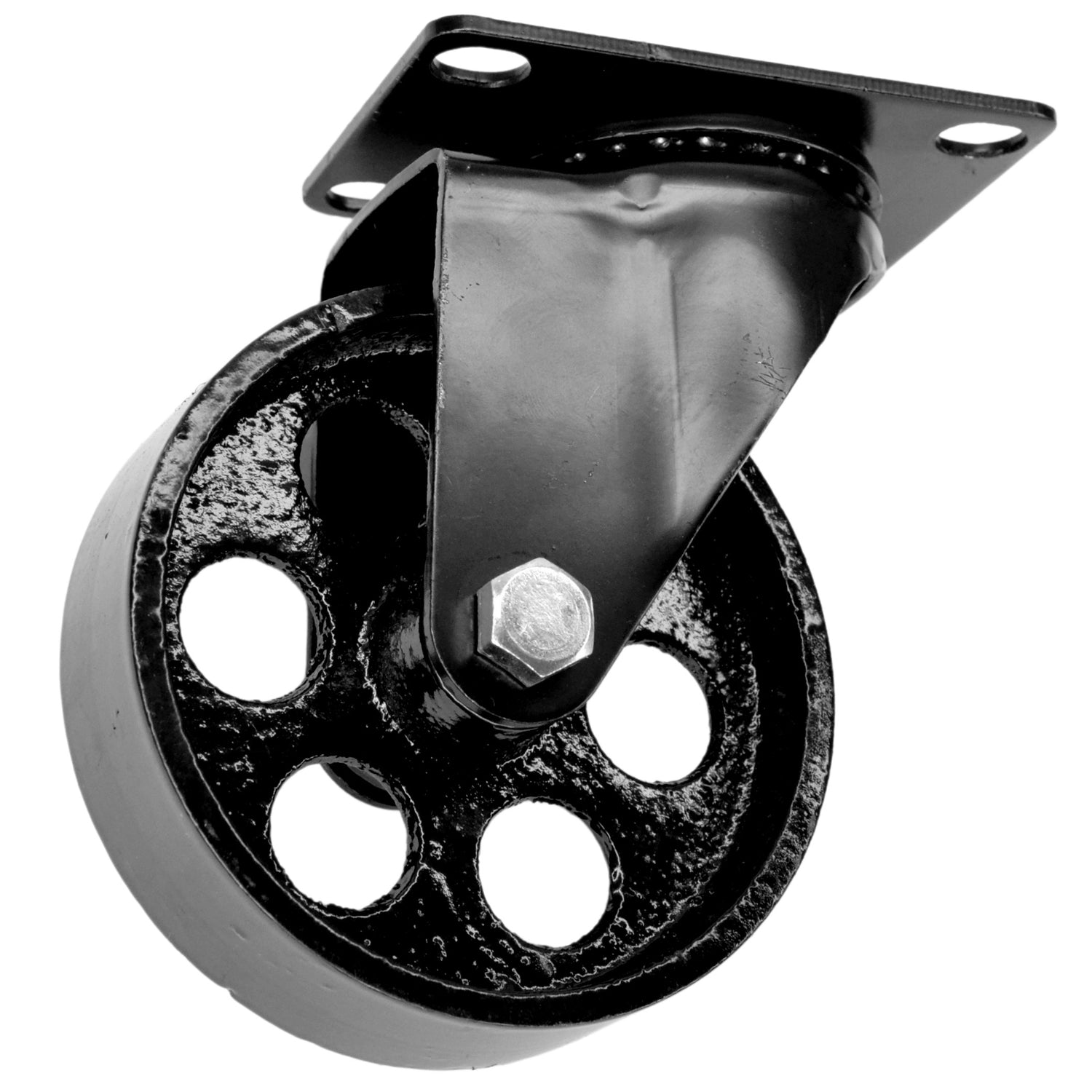 Roulette de meuble de style industriel noire