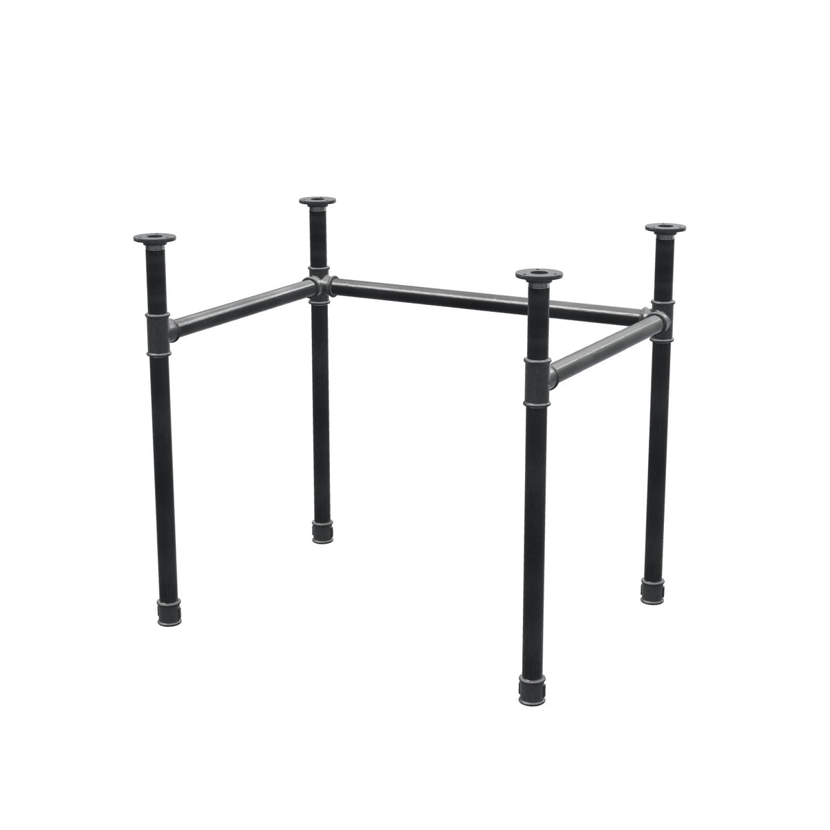 Onderstel voor bureau, U-frame, gietijzer en staal Ø 34 mm, 82 × 62 cm, hoogte 72 cm
