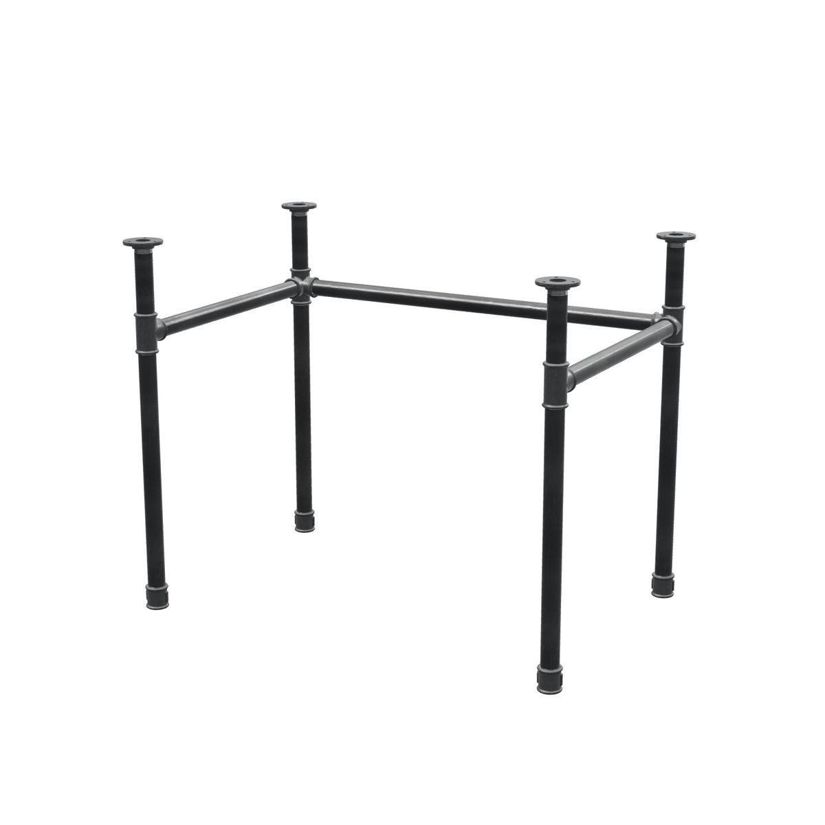 Onderstel voor bureau, U-frame, gietijzer en staal Ø 34 mm, 92 × 62 cm, hoogte 72 cm