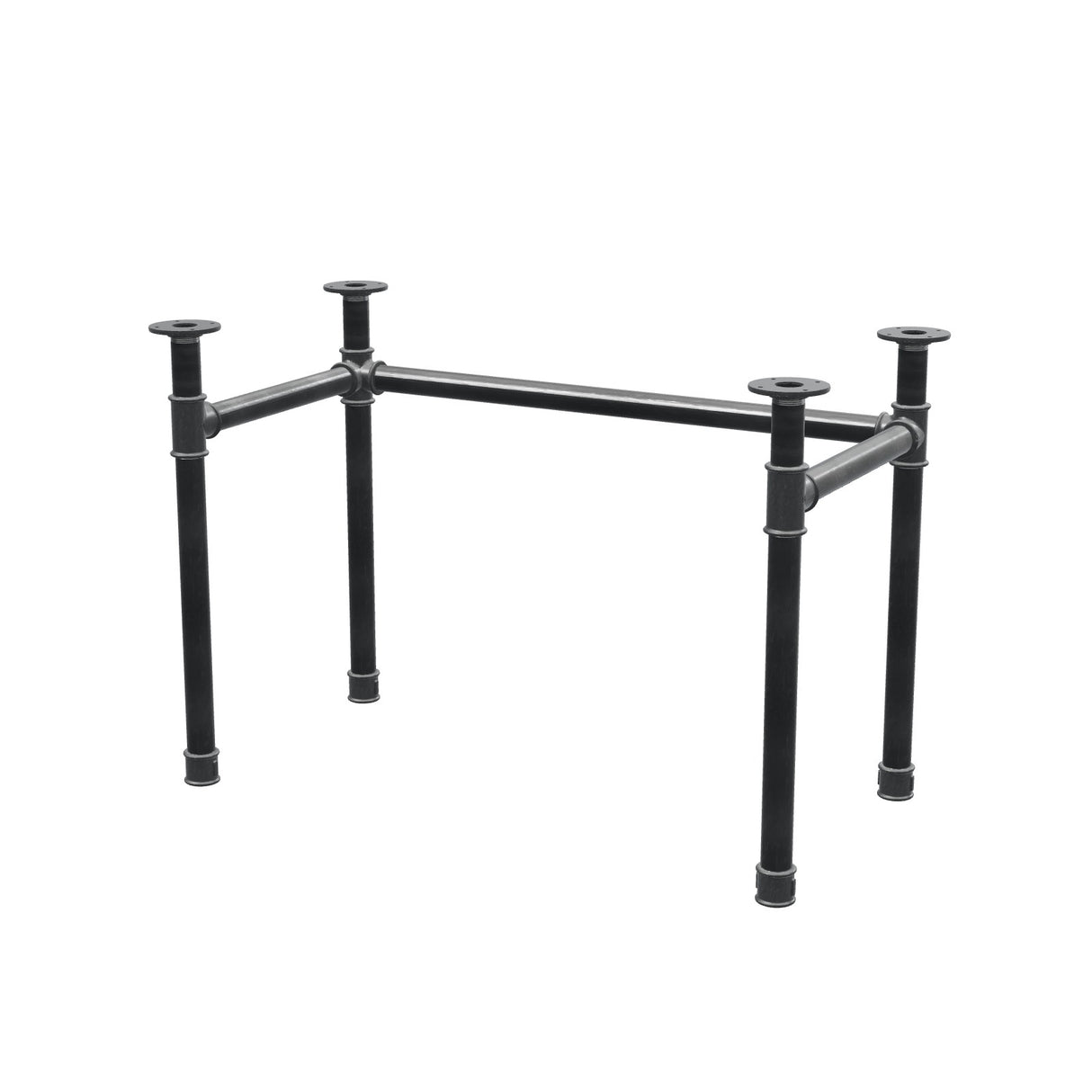 Onderstel voor bureau, U-frame, gietijzer en staal Ø 42 mm, 106 × 56 cm, hoogte 70 cm