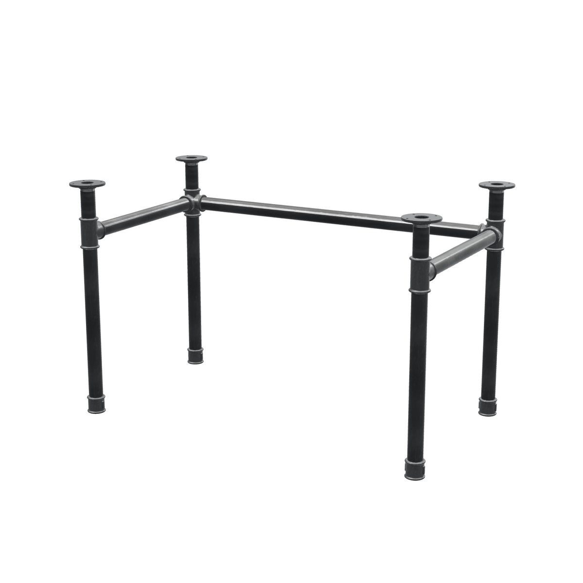 Onderstel voor bureau, U-frame, gietijzer en staal Ø 42 mm, 116 × 66 cm, hoogte 70 cm