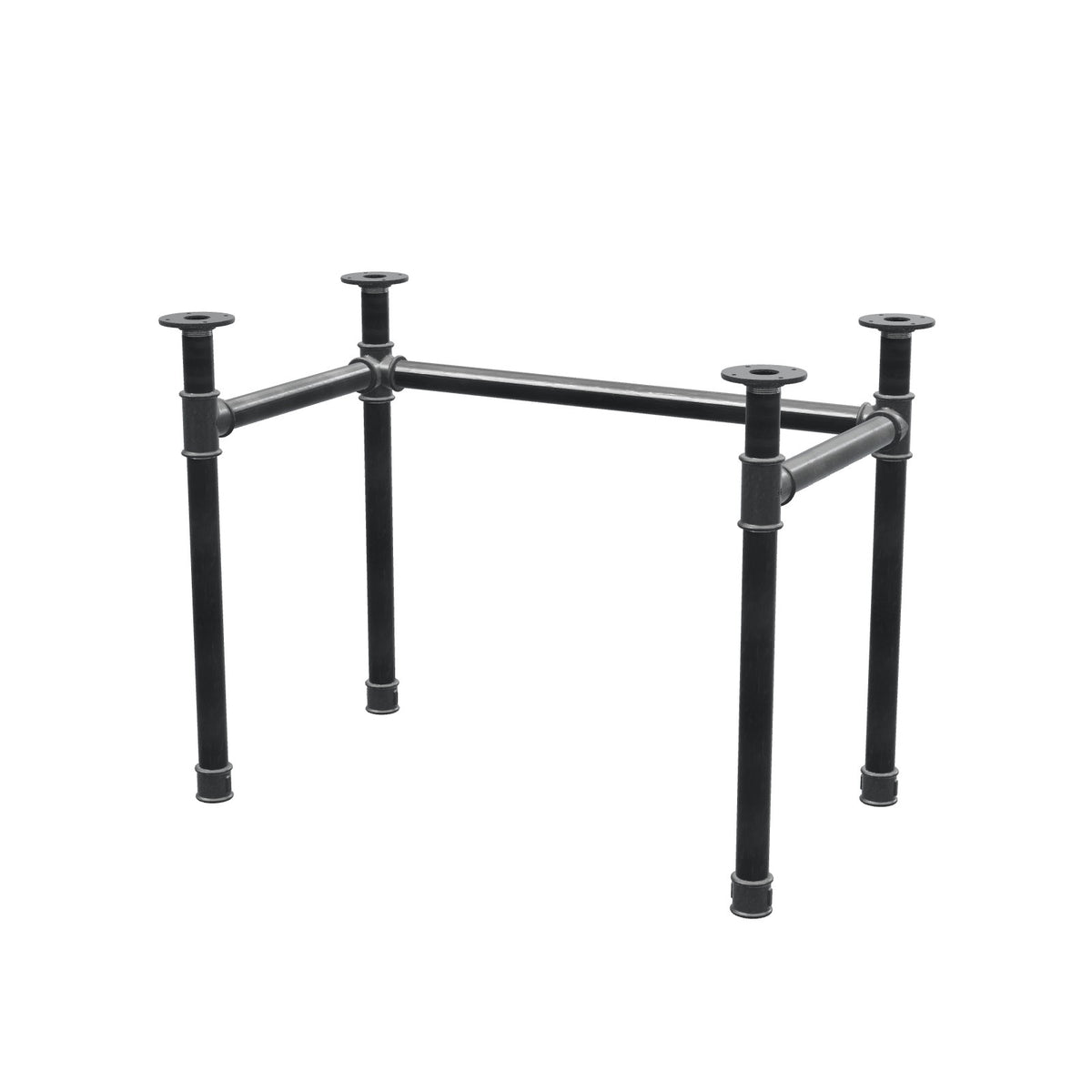 Onderstel voor bureau, U-frame, gietijzer en staal Ø 42 mm, 96 × 56 cm, hoogte 70 cm