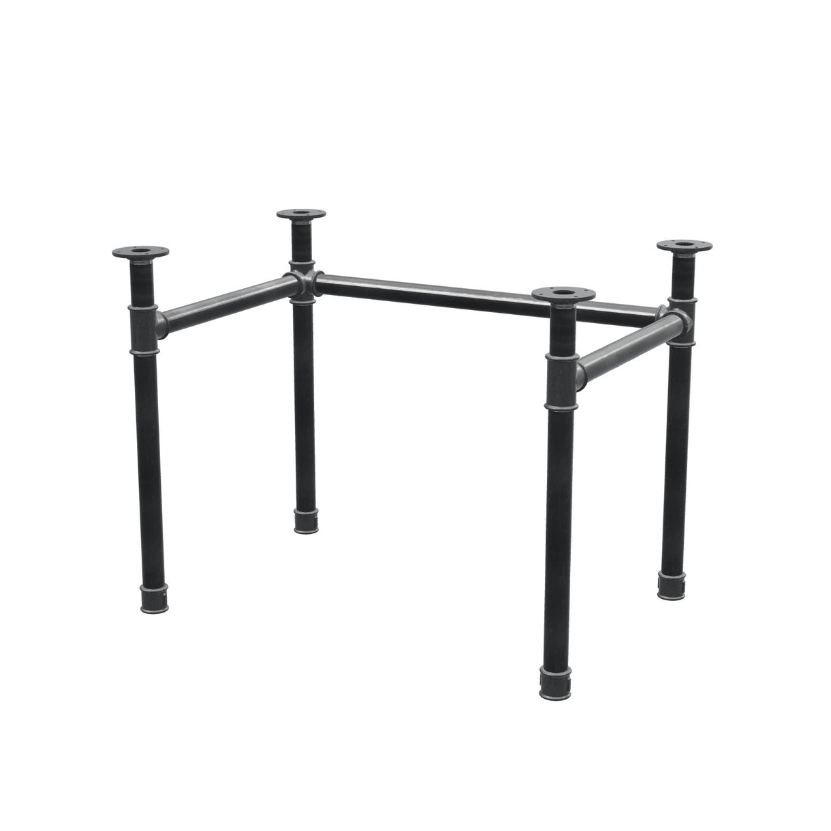 Onderstel voor bureau, U-frame, gietijzer en staal Ø 42 mm, 96 × 66 cm, hoogte 70 cm