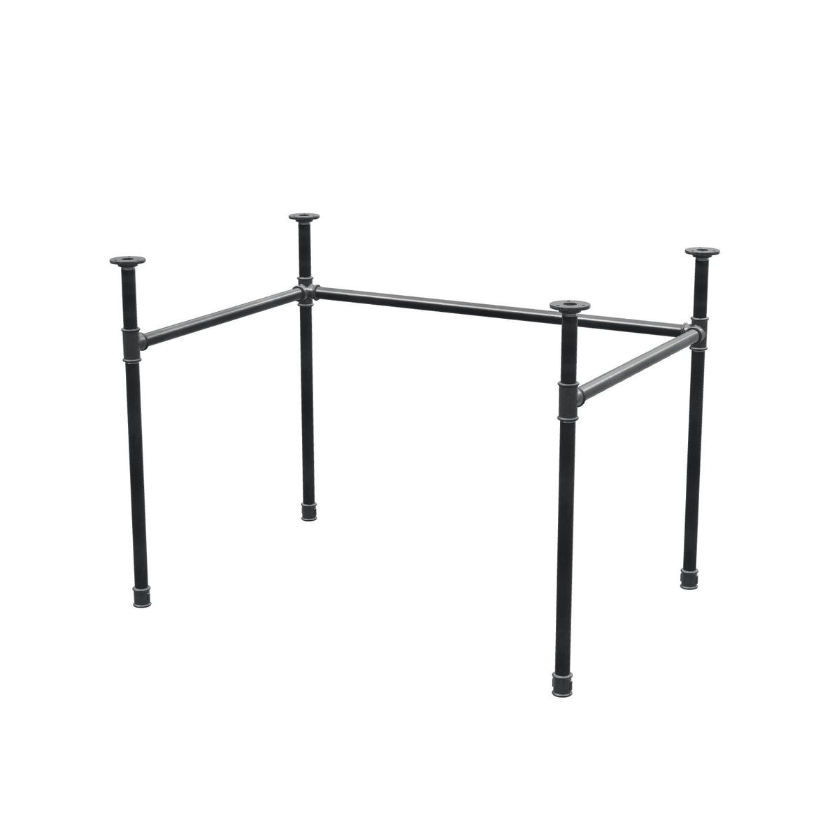 Onderstel voor bureau, U-frame, gietijzer en staal Ø 27 mm, 101 × 71 cm, hoogte 71 cm