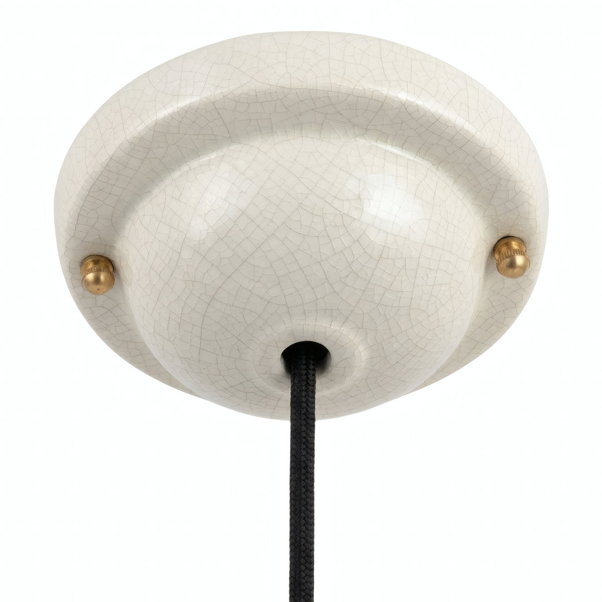 Plafondkap van geglazuurd keramiek — Ø 130 mm / Craquelé-look