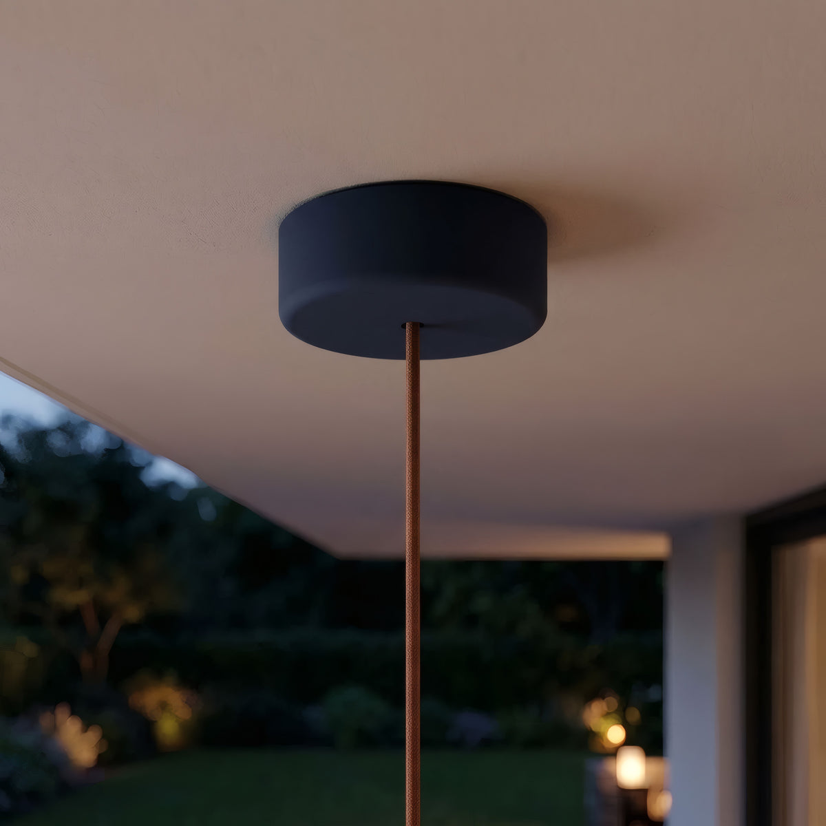Siliconen plafondkap voor buiten IP65, Ø 125 mm — Grafiet