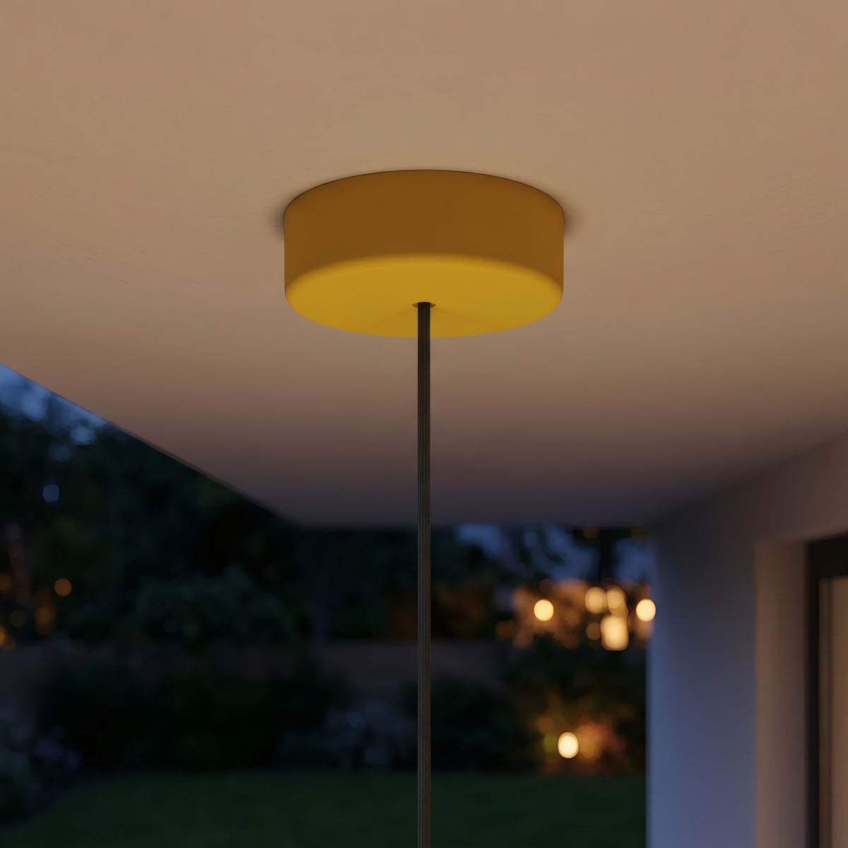 Siliconen plafondkap voor buiten IP65, Ø 125 mm — Mosterdgeel