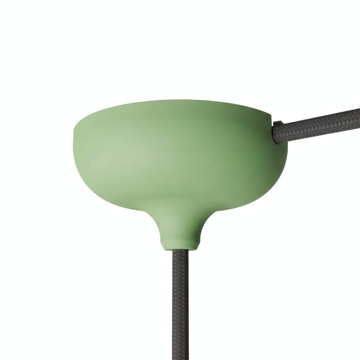 Siliconen plafondkap Ø 88 mm, centrale opening en zijuitgang — Grasgroen