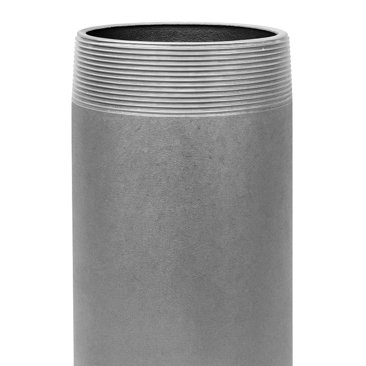 Tube acier noir fileté 102x114mm plomberie