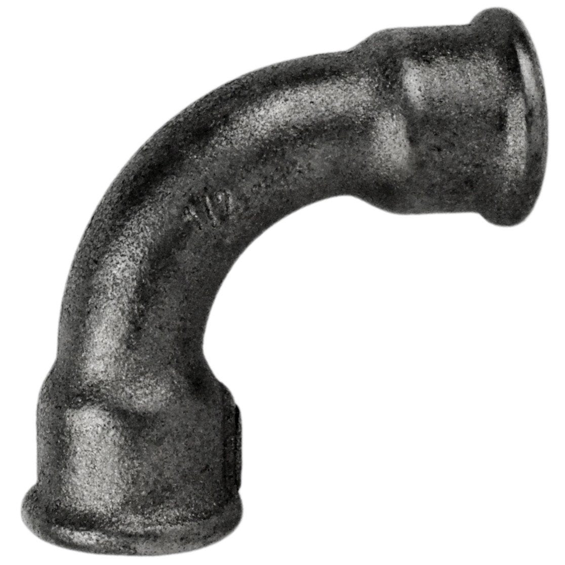 Bocht lang 90° M/V zwart gietijzer