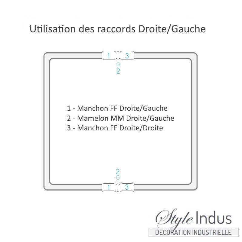 Mof Rechts/Links FF zwarte gietijzer