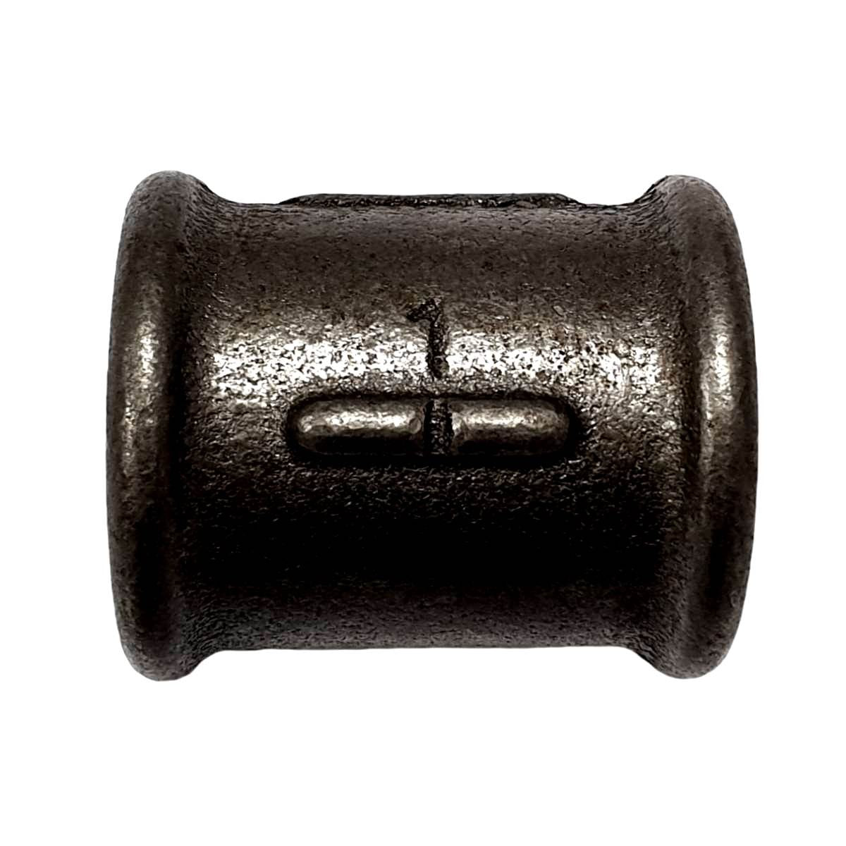 Mof Rechts/Links FF gietijzer zwarte schroefdraad 1" Ø34 op schroefdraad