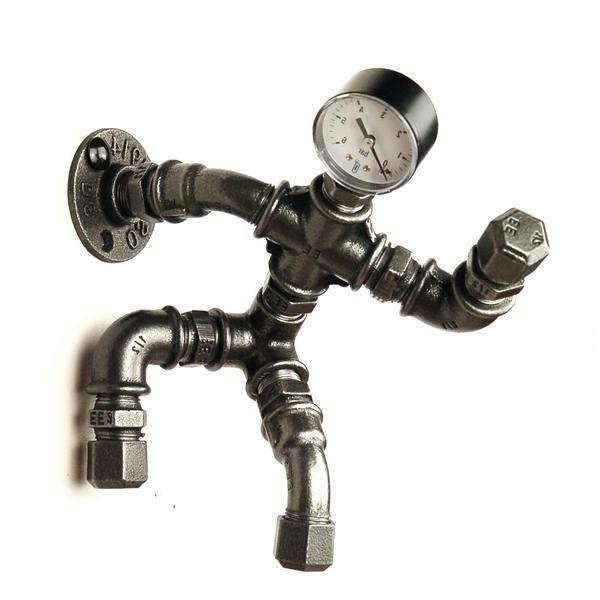 "Le Grimpeur 2" wandkapstokhaak met manokop