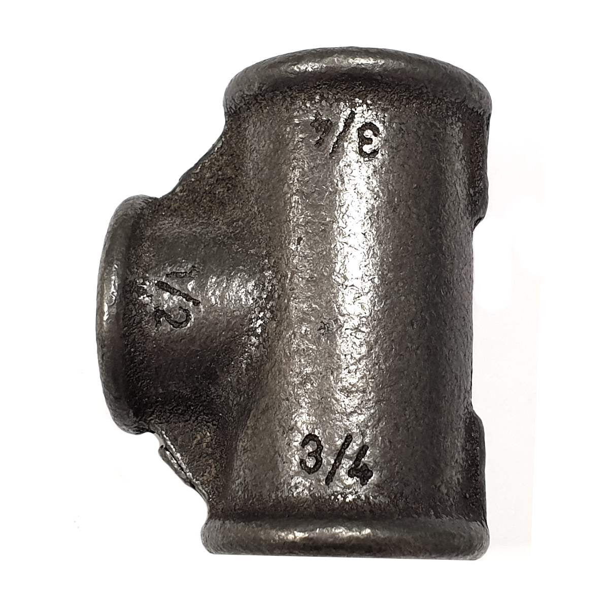 Raccord Té réduit fonte noire Fem/Fem/Fem