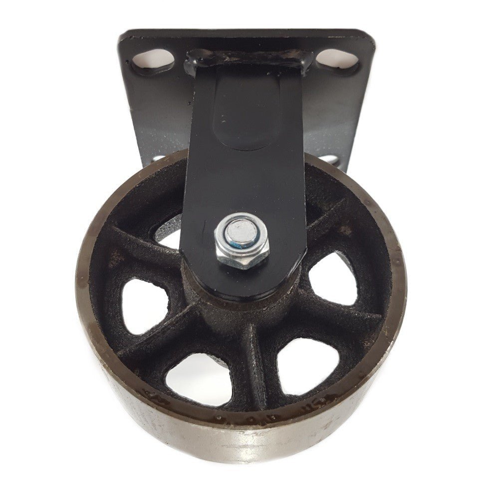 Roulette industrielle noire métal pour meuble