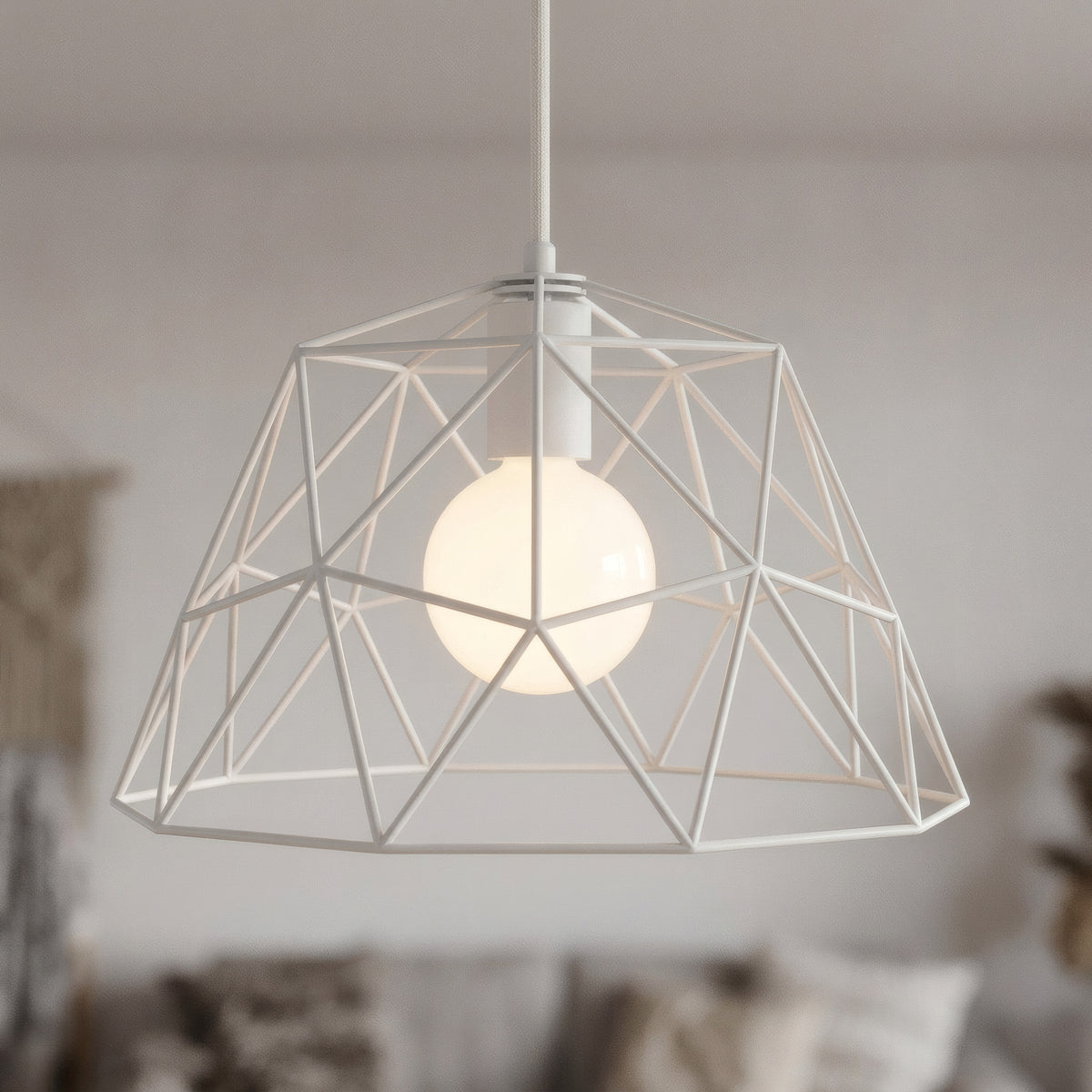 Koepelvormige kooilampenkap XL Ø 35 cm met E27-fitting