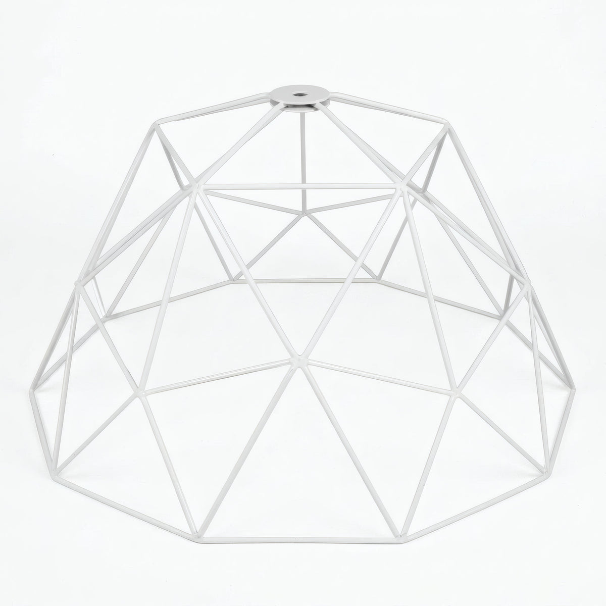 Koepelvormige kooilampenkap XL Ø 35 cm met E27-fitting — Wit