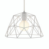 Koepelvormige kooilampenkap XL Ø 35 cm met E27-fitting — Wit