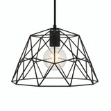 Koepelvormige kooilampenkap XL Ø 35 cm met E27-fitting — Zwart