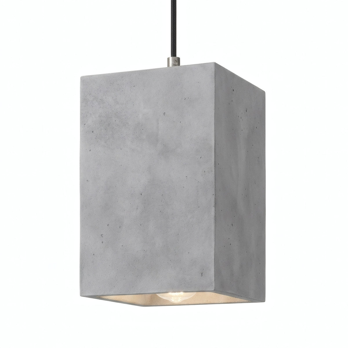 Kubusvormige lampenkap van cement met E27-fitting — Licht cement