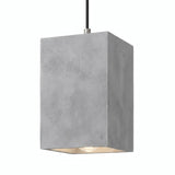 Kubusvormige lampenkap van cement met E27-fitting — Licht cement