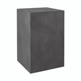 Kubusvormige lampenkap van cement met E27-fitting — Donker cement