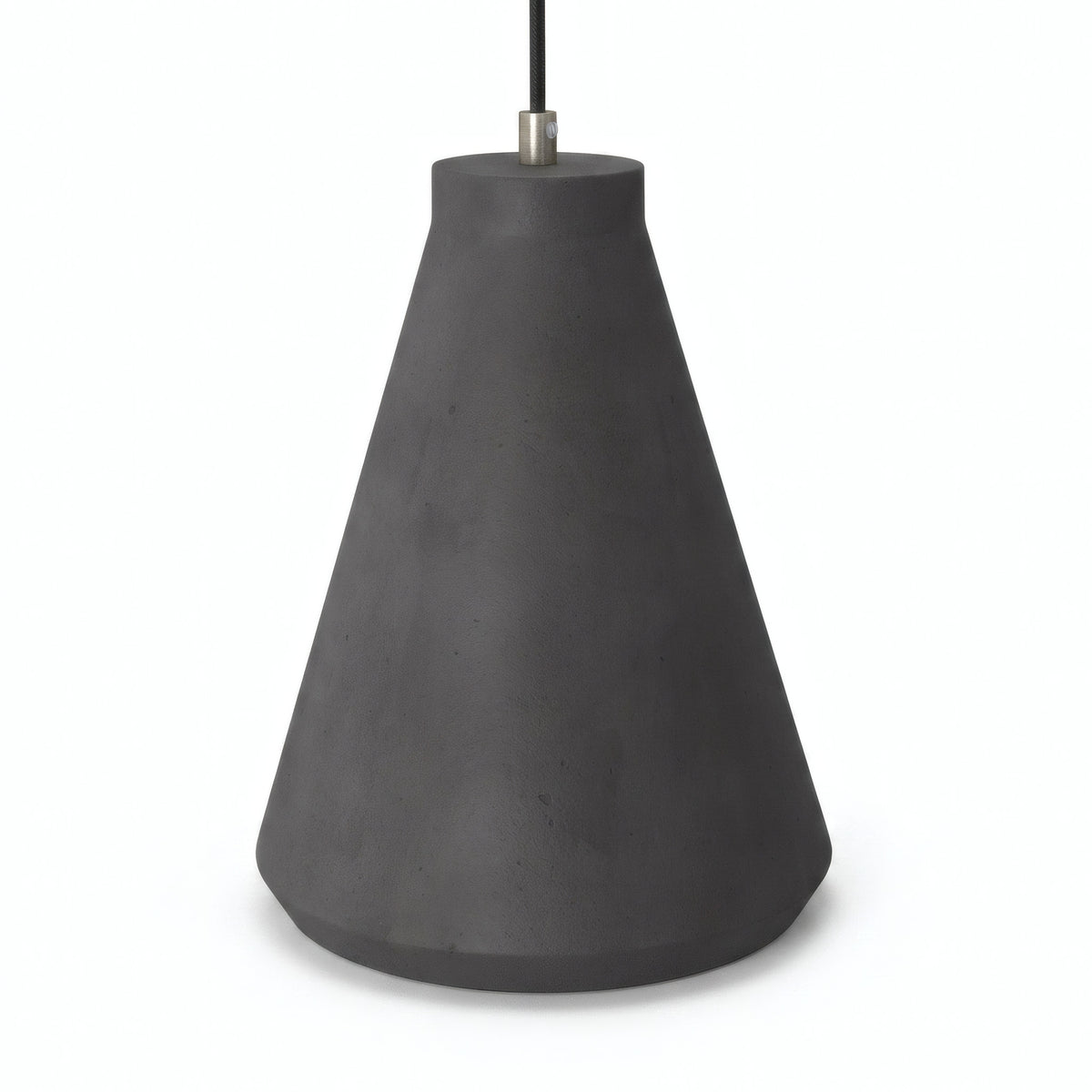 Trechtervormige lampenkap van cement met E27-fitting — Donker cement