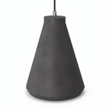 Trechtervormige lampenkap van cement met E27-fitting — Donker cement
